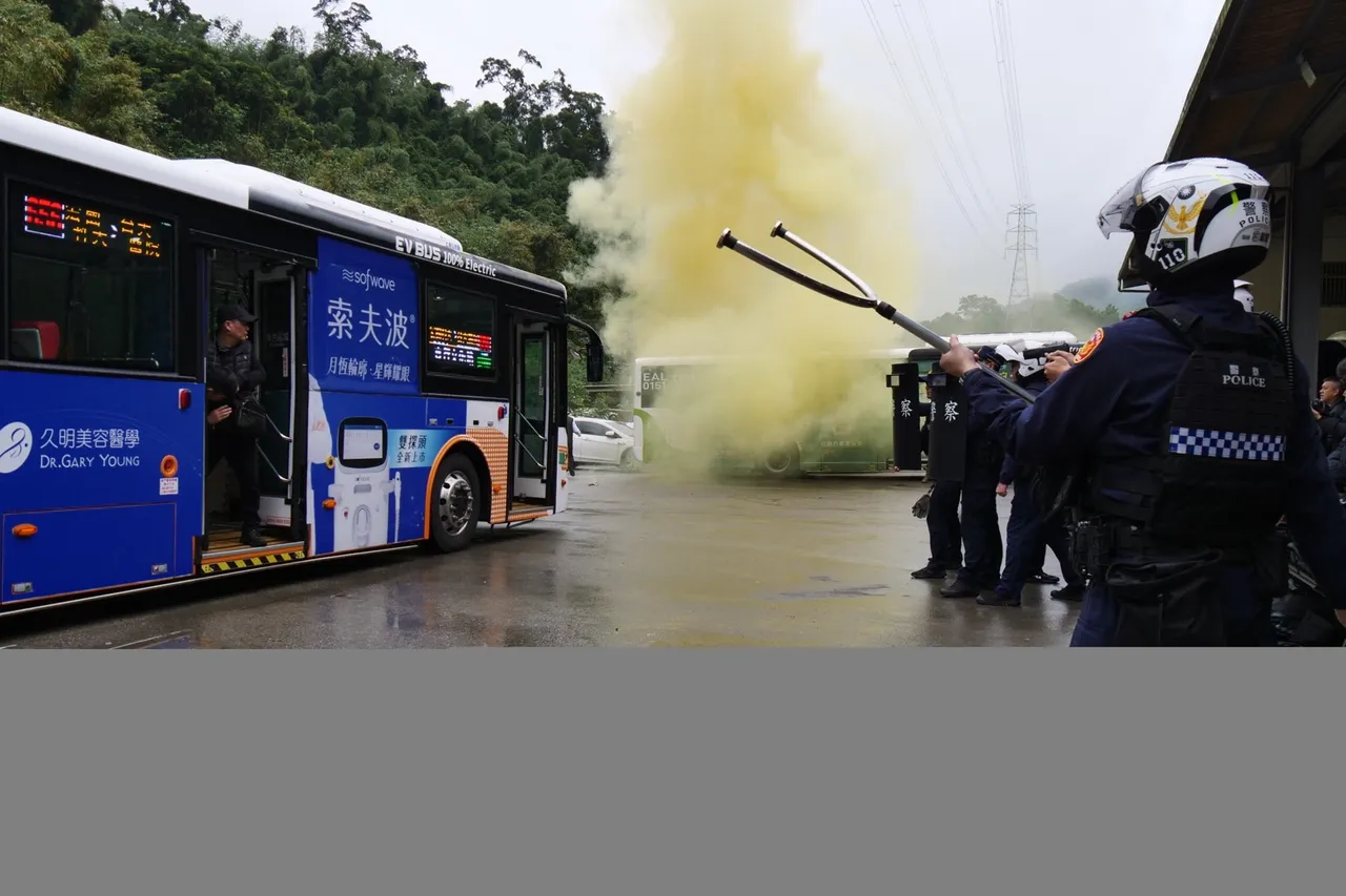 新北警方参与演练。翻摄画面