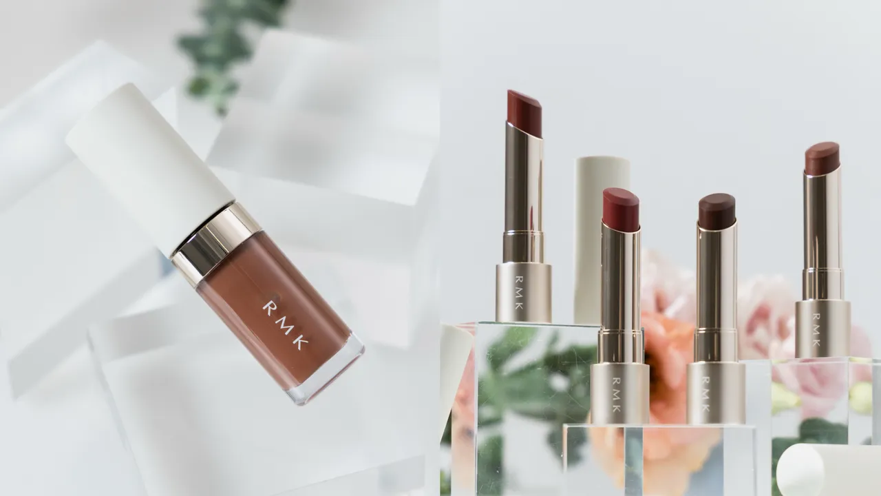 RMK透光唇蜜（左图）1200元、露光柔润口红（右图）各1400元。品牌提供