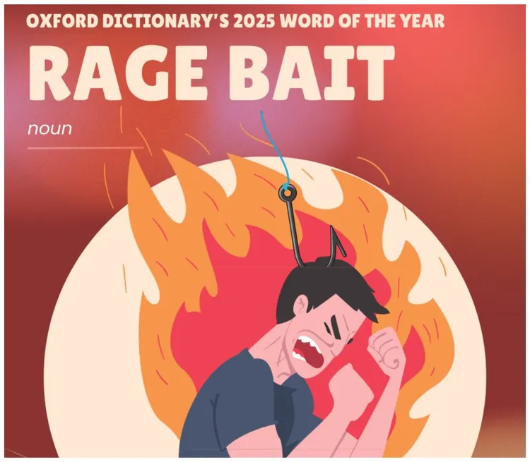 Rage Bait被牛津字典選為年度代表字彙。翻攝X