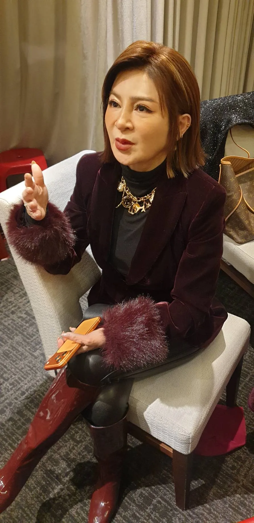 王彩樺談曾合作的黃明志。張瑞振攝