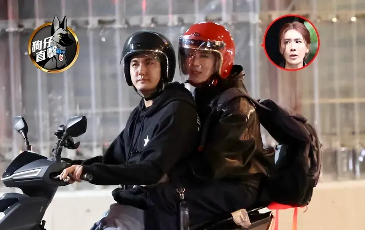 11月20日凌晨，小禎帶男友Alan向張小燕拜完碼頭，小倆口戴情侶安全帽，騎機車雙載回香閨。特勤中心攝