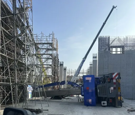 獨家爆料｜不只AP7！台積電18廠P9也傳工安　吊車翻覆砸鷹架