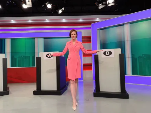 王偊菁主持台南市长初选政见会　化身「时间管理大师」掌控全场