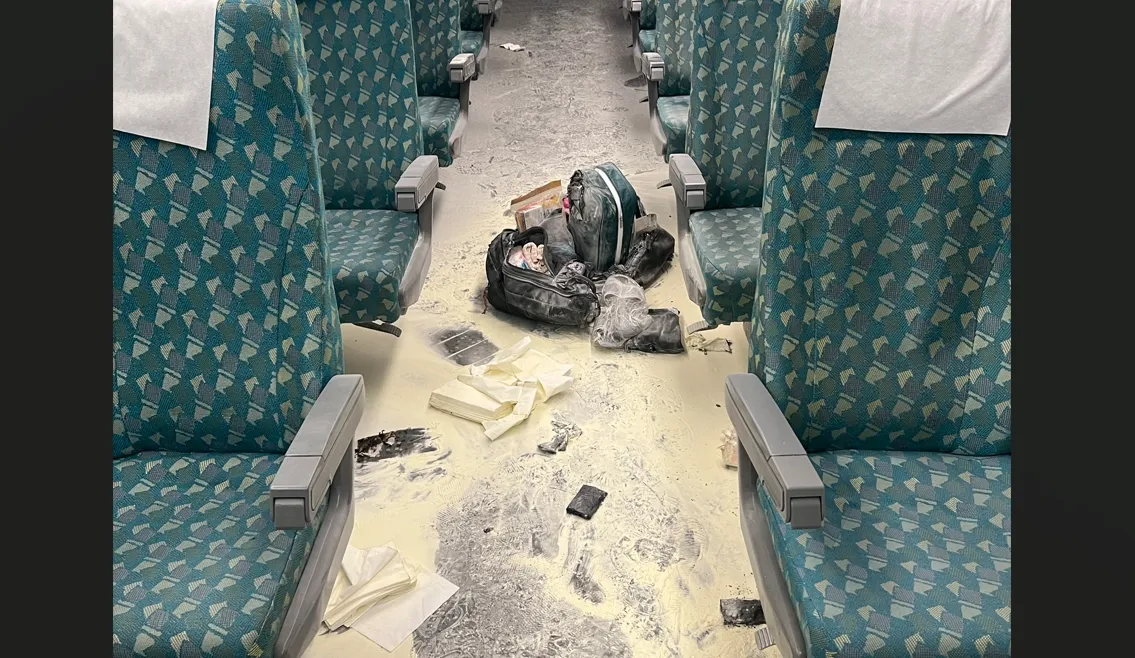 高铁日前发生行动电源自燃事件，将依刑法第175条第3项公共危险罪侦办。警方提供