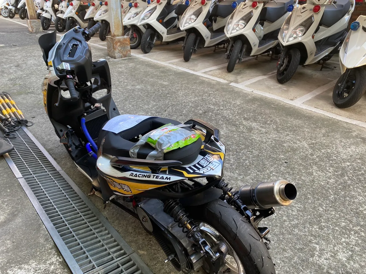 警方查扣改裝車。蘆竹警分局提供