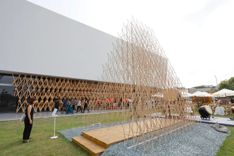 清景麟過去亦在接待中心舉辦隈研吾「五感の建築」世界巡迴展。葉家銘攝