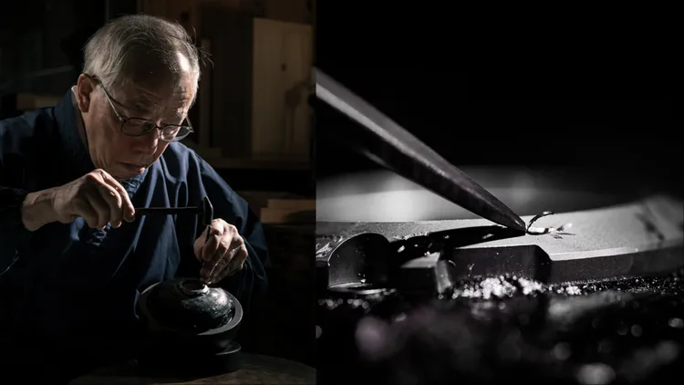 MRG-B2000KT-3A錶圈由小林正雄全手工精心雕琢。品牌提供