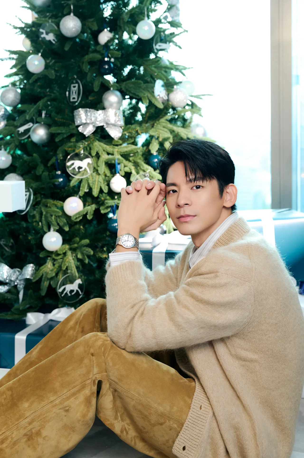 林柏宏今日出席浪琴聖誕節慶系列暨紳士腕錶記者會。品牌提供