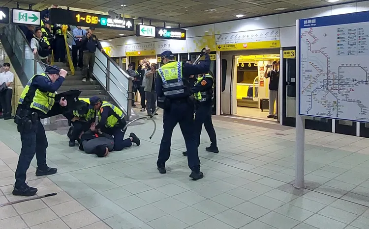 新北捷運強化維安防護演練不中斷。捷運公司提供