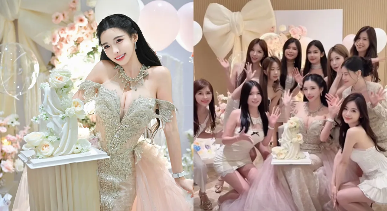 爆乳DJ女神生日趴　10辣妹包围这样玩！网笑：皇后选妃