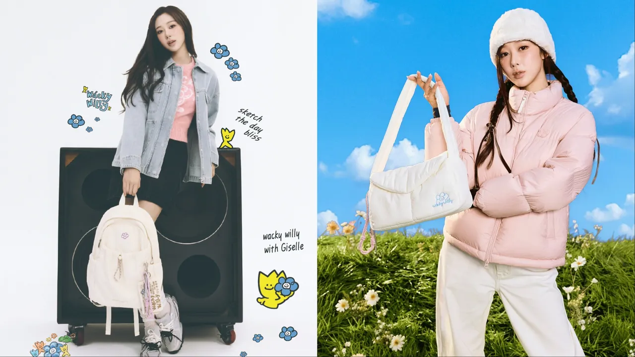 Giselle拍攝Wacky WiLLY形象照。品牌提供、翻攝wackywilly_kr IG