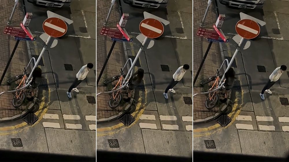 影片|她街頭發飆「頭撞鐵柱鐺鐺鐺鐺」 男友冷回這句洩心聲