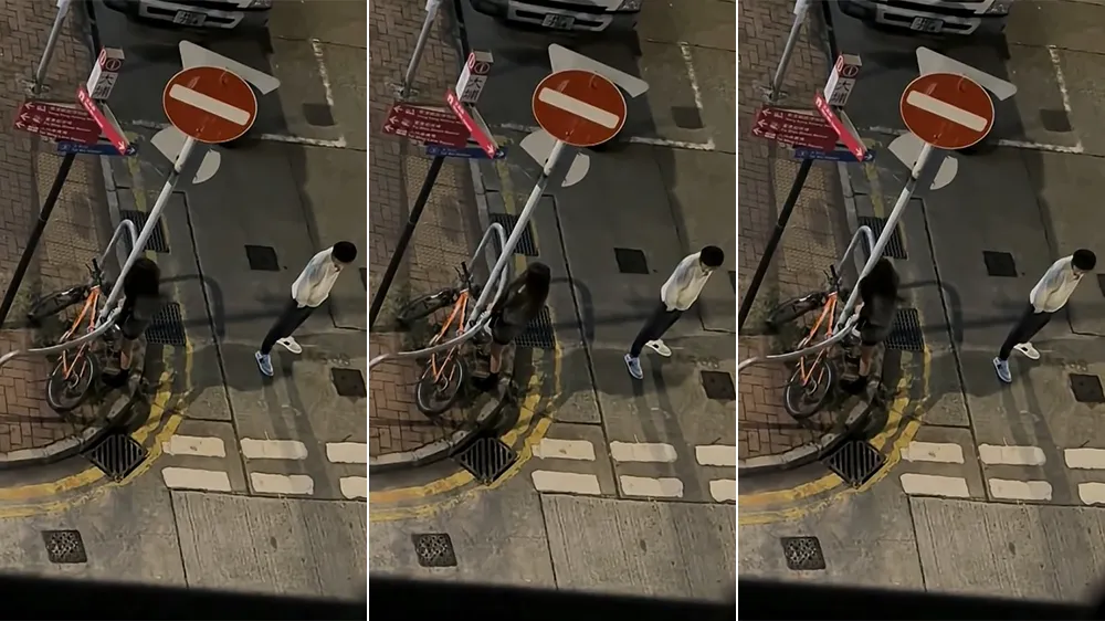 影片｜她街头发飙「头撞铁柱铛铛铛铛」　男友冷回这句泄心声