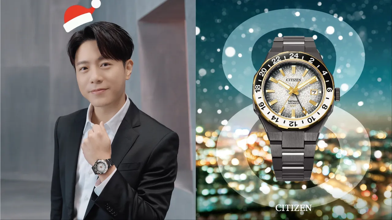 韋禮安搶先演繹CITIZEN全新帥錶，並送上聖誕祝福。品牌提供