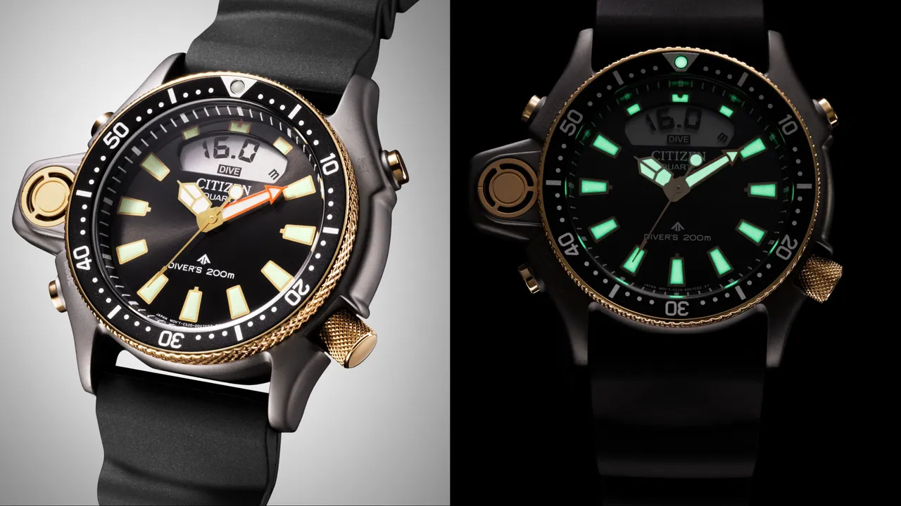 Aqualand 40周年复刻限定款JP2008-06E以相同的黑金配色打造运动风格。品牌提供