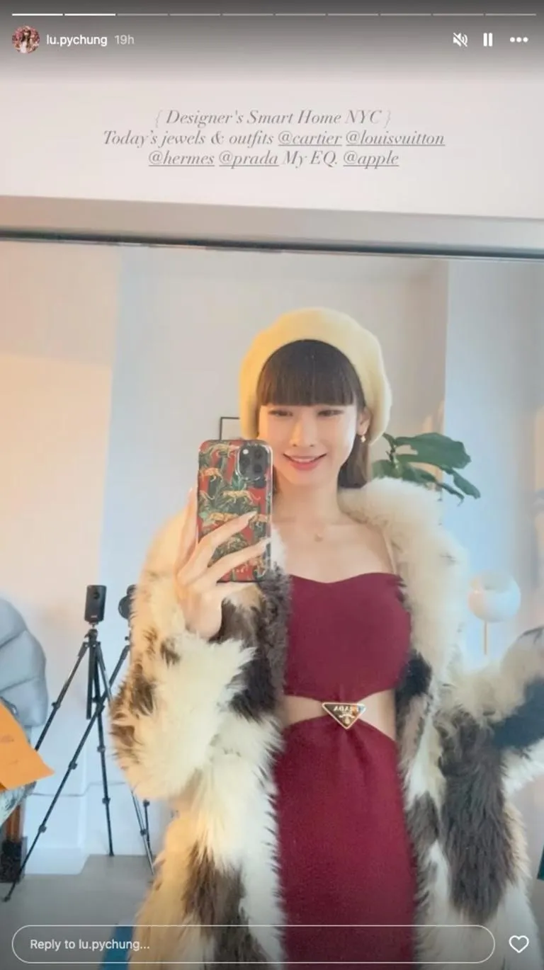 钟女平日爱穿精品服饰晒照。翻摄自本人IG