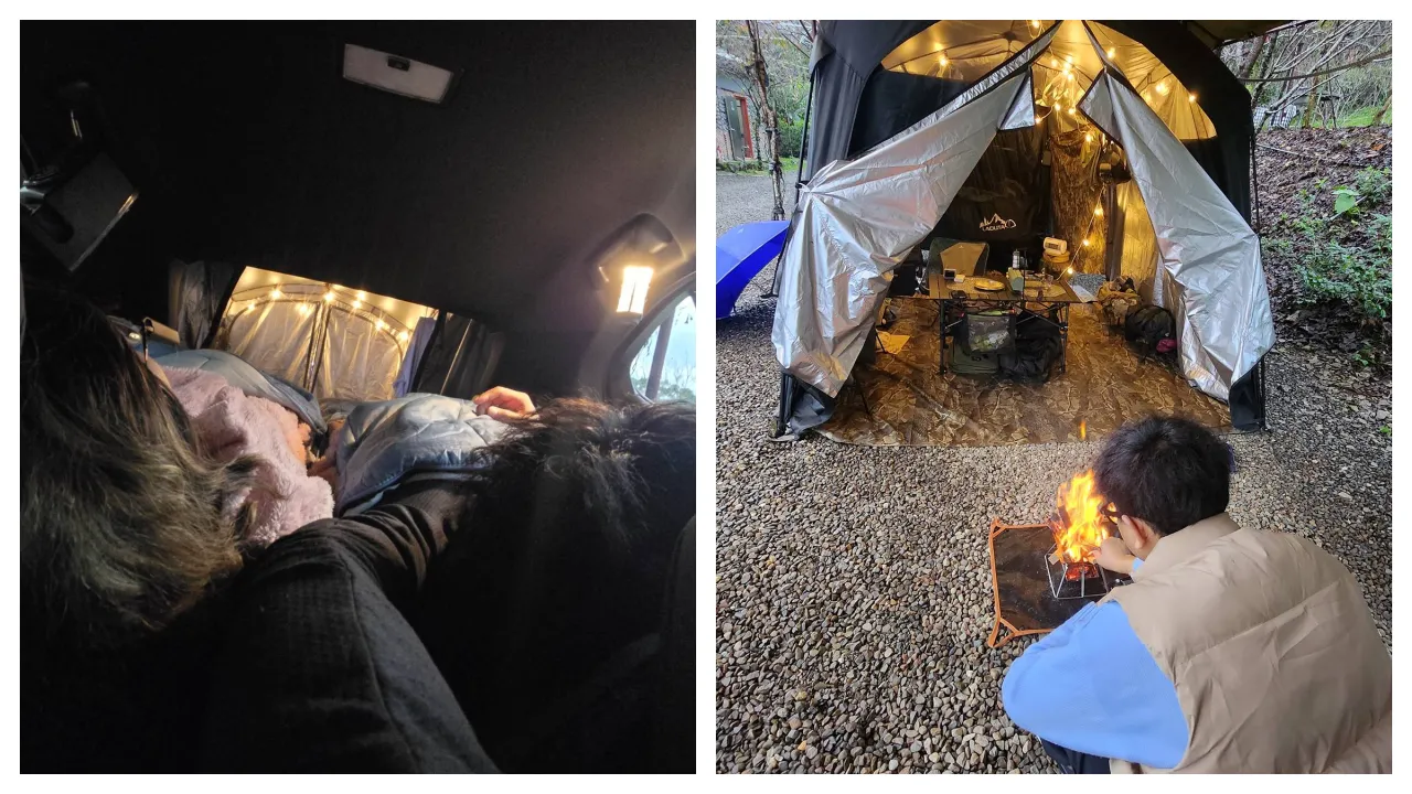 当时车尾帐已搭完，而营主又持续热情攀谈，夫妻不便当场撤离，只能硬著头皮撑到最后。Instagram网友「@tina.n.benson」授权提供