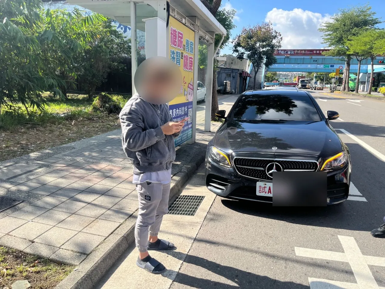 警方在八德区查获伪造试车牌。交通大队提供