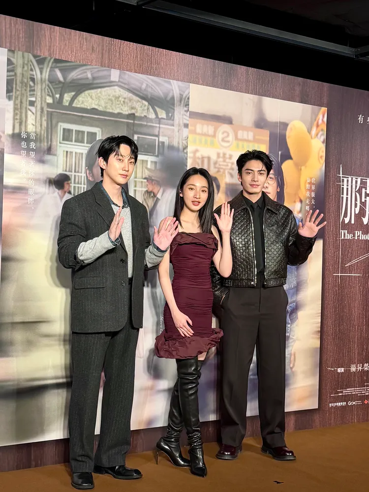 振永（左起）、李沐和宋柏緯祭出票房公約。王郁惠攝