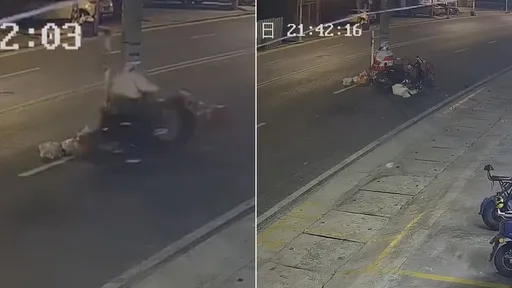 车道中间有根电线杆「少年撞车命危」　哪来的？在地人揭频酿祸