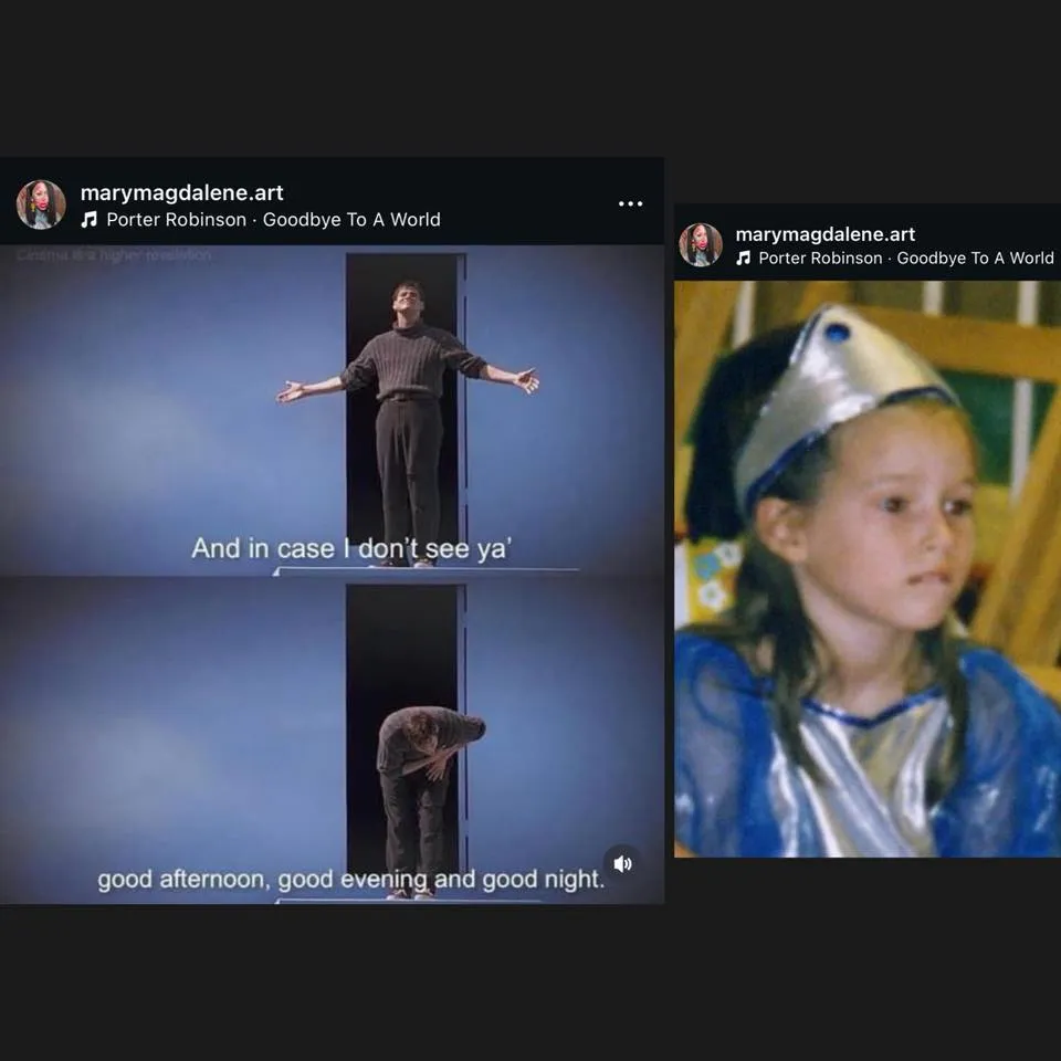 瑪莉離世前的最後貼文引用《楚門的世界》電影經典名句。翻攝自IG