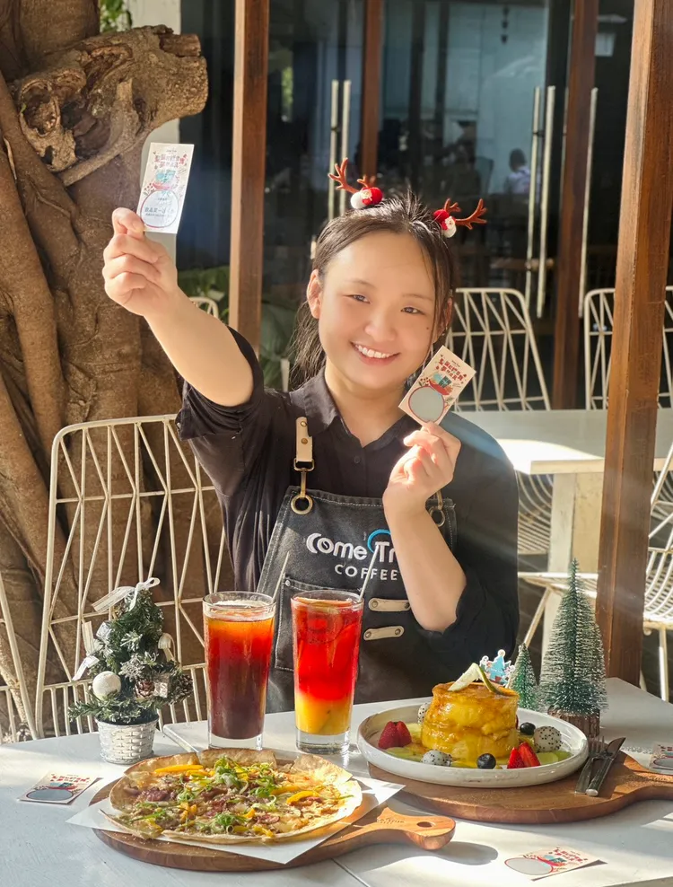 刮刮卡最大獎「美味成真雙人套餐」。業者提供