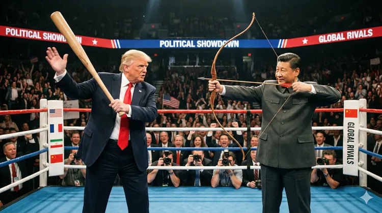 英国金融时报报导，中国以开辟新市场、第三国转运，以及人民币走弱等方式，突破美国关税大棒，创造贸易顺差新高纪录。AI示意图