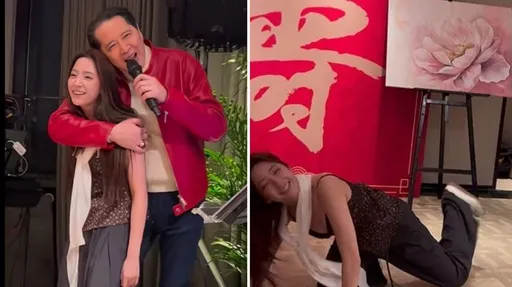 欧阳娣娣跪地弯腰舞贺欧阳龙65岁！寿宴险走光被嫌不适合