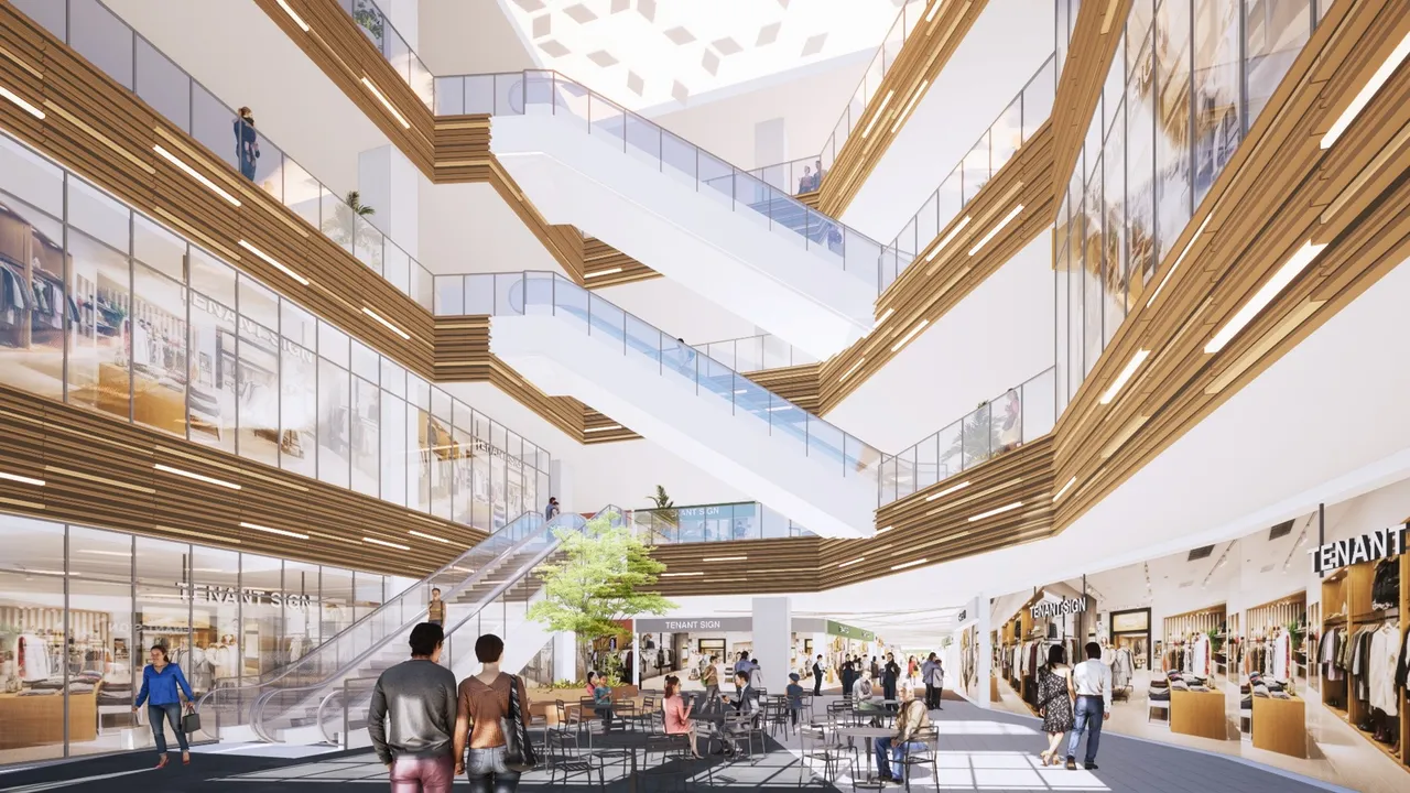 LaLaport高雄内装模拟图。三井提供
