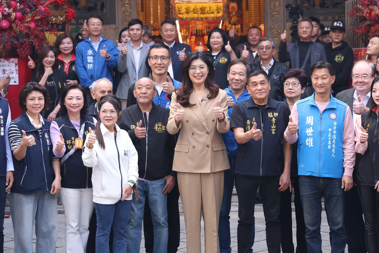 國民黨主席鄭麗文出席艋舺青山宮「靈安尊王聖誕」。莊宗達攝