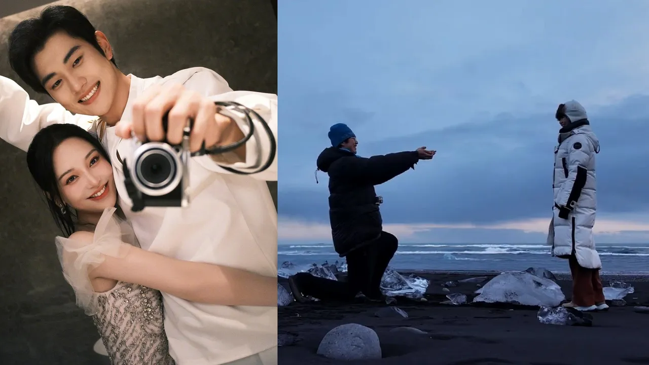 现实版狙击蝴蝶！金莎被小19岁男友求婚　冰岛钻石沙滩拥吻订终身