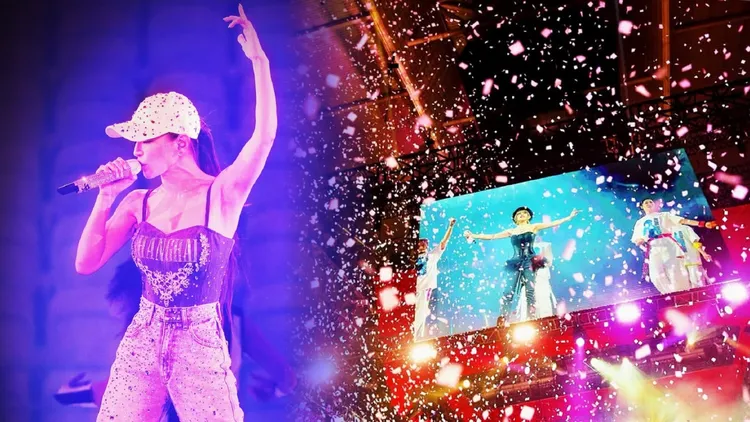 濱崎步上海演唱會突然被取消，她仍對著無人的觀眾席完成全場表演。翻攝濱崎步IG