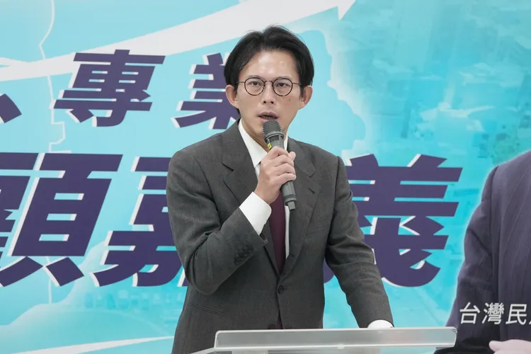 「作伙顧嘉義！台灣民眾黨徵召張啓楷參選嘉義市長記者會」 民眾黨主席黃國昌。彭欣偉攝