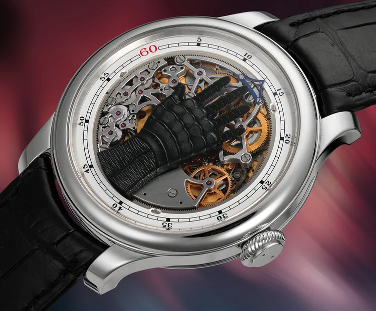 好萊塢傳奇導演Francis Ford Coppola珍藏的F.P. Journe「FFC」原型腕錶，以約1080萬美元（約台幣3.36億元）的驚人價格落槌。富藝斯提供