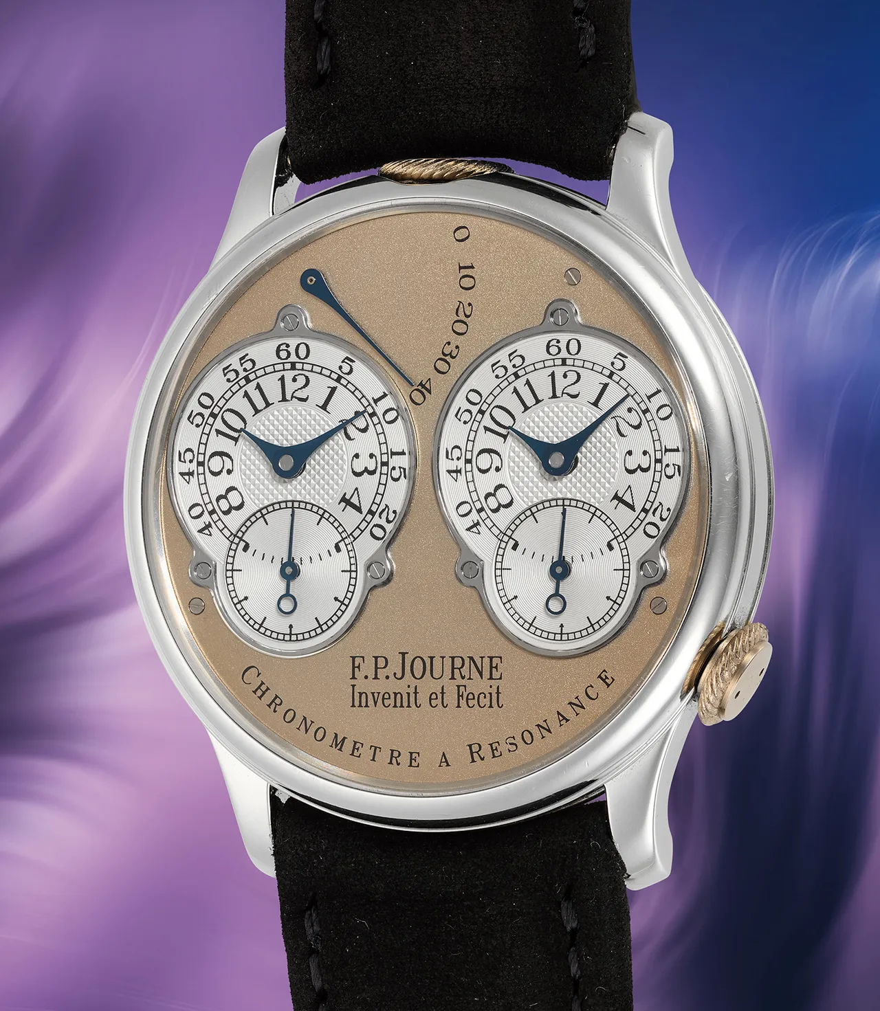 F.P. Journe鉑金「Souscription」天文台腕錶以 284.3萬美元（約台幣8860萬）賣出。富藝斯提供