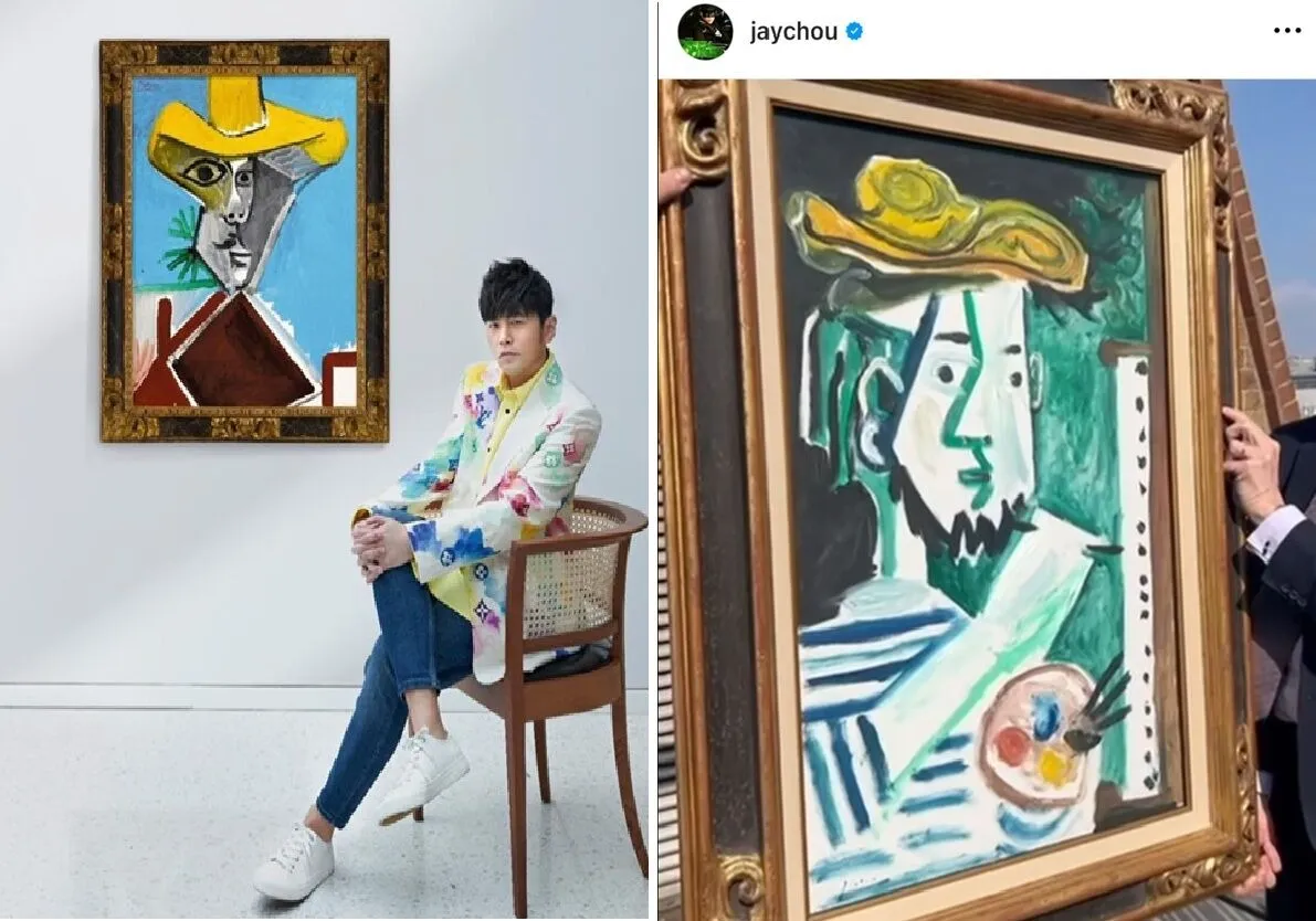 周杰伦多次po出毕卡索《火枪手》系列作品，左边那幅估价约3.4亿至5.3亿元台币。翻摄周杰伦IG