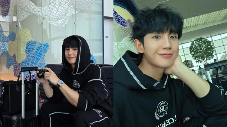 丁海寅被認為是爆料中遭施暴的男演員。品牌提供