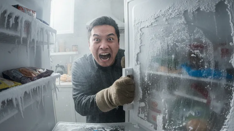 日本风俗店男员工在店内冰箱冷冻库发现婴儿被分割的尸体。AI示意图