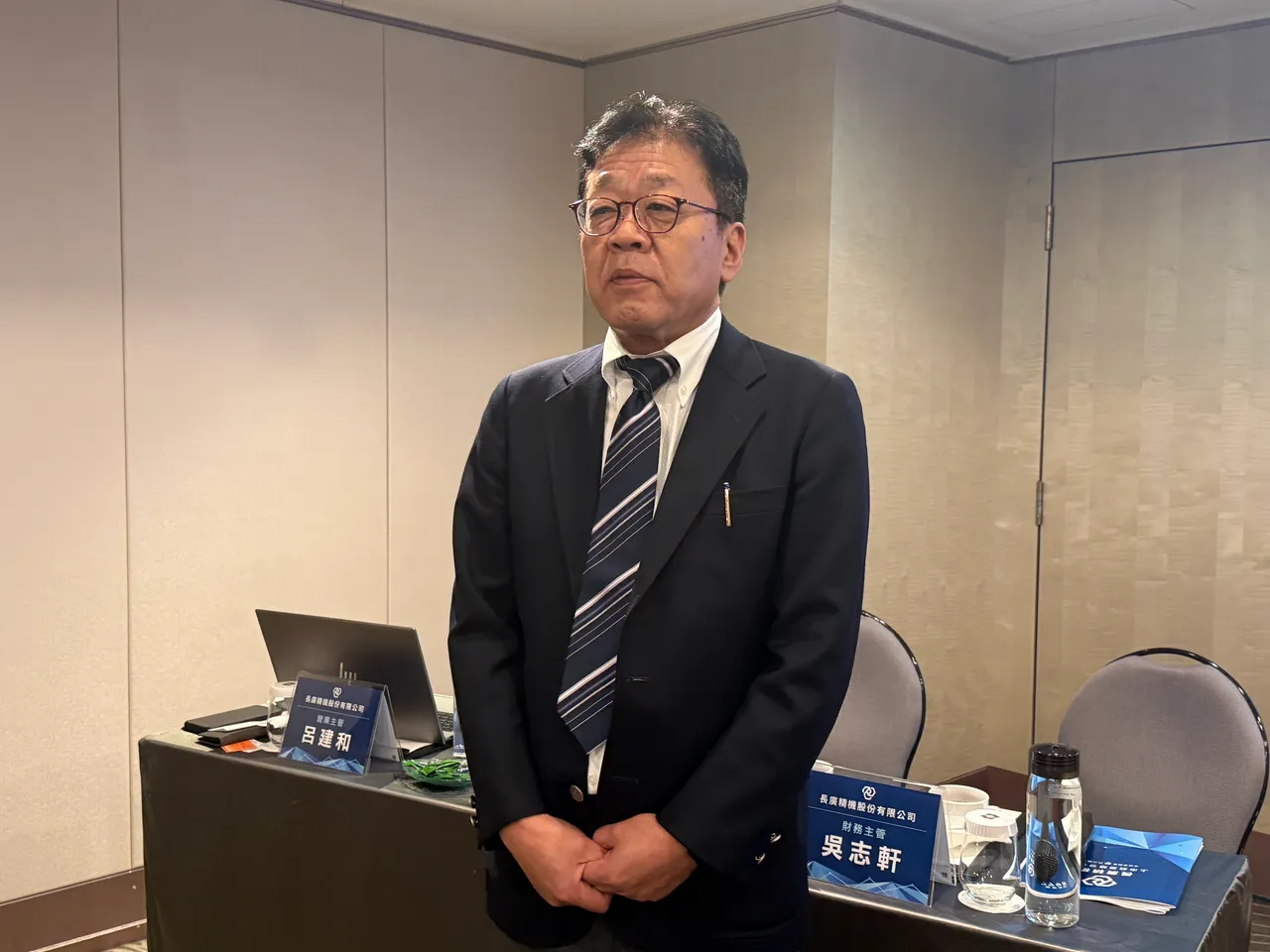 长广精机总经理岩田和敏。吕承哲摄