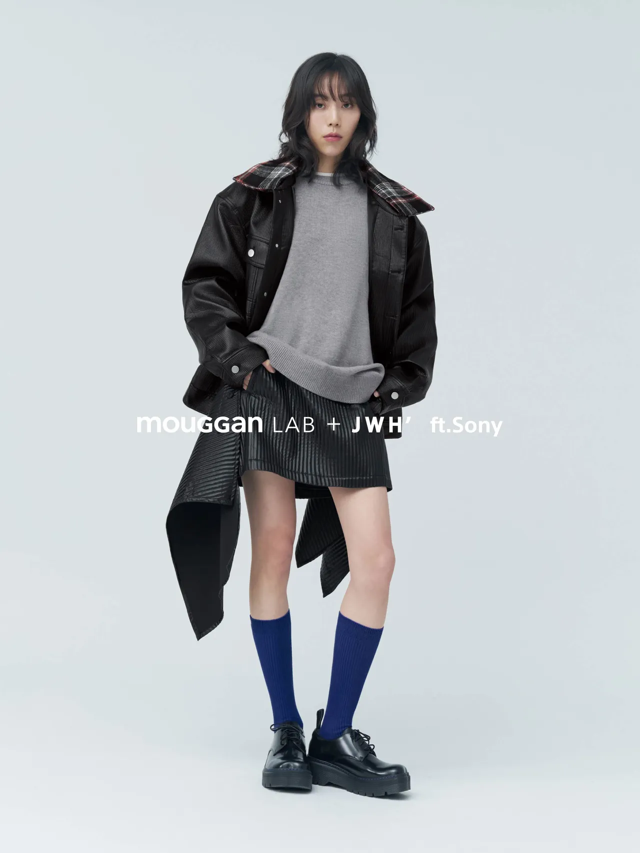 LAB+JWH仿皮革外套、仿皮革迷你裙，各3880元。品牌提供