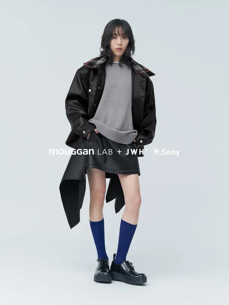 LAB+JWH仿皮革外套、仿皮革迷你裙，各3880元。品牌提供