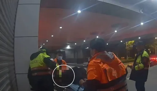 喘不過氣虛弱求救！天寒衣薄男胸悶倒南港車站外呻吟　警急關切送醫保命