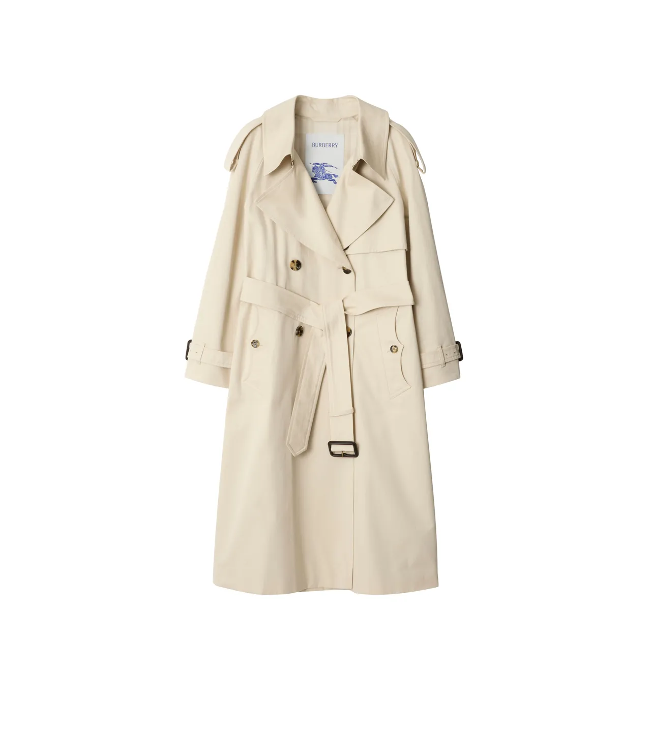 Burberry贝壳米色长版Gabardine Fitzrovia风衣，9万9000元。品牌提供