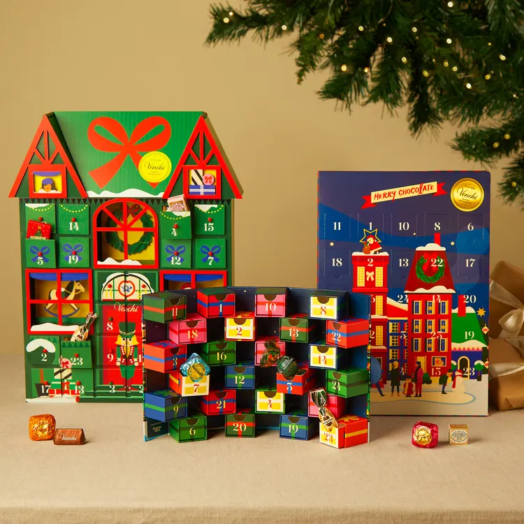 Venchi聖誕倒數月曆系列推出3種款式。品牌提供