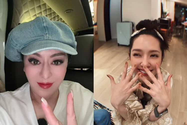 郭碧婷（右）近照被认为和婆婆向太越来越像了。彭欣伟摄