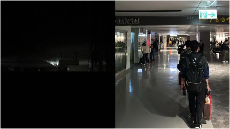 松山機場中午突停電 候機室一片黑數百旅客受影響