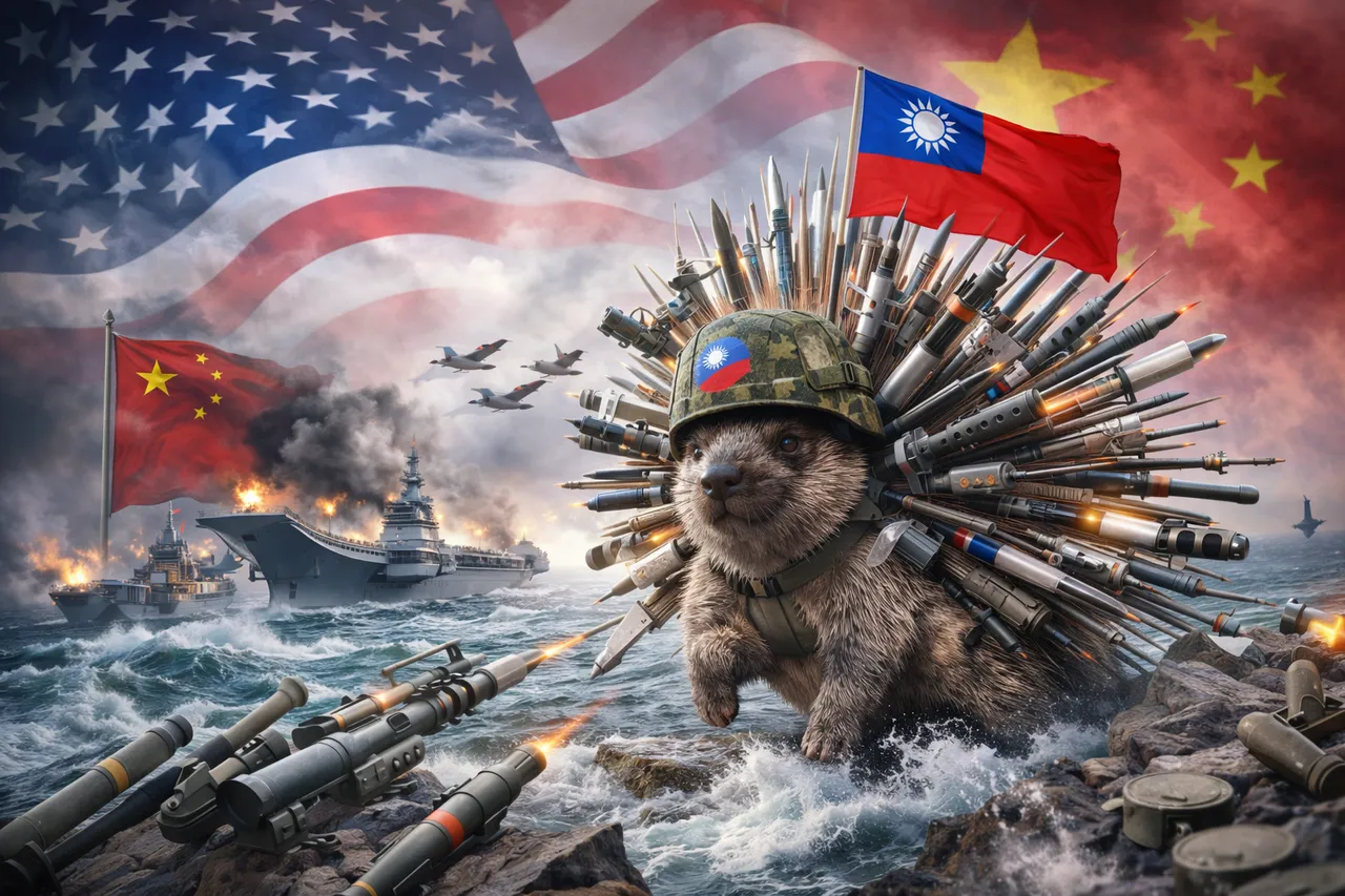 美国智库建议，美国应将台湾打造成「豪猪」，以持久战对抗中国军事入侵。AI示意图