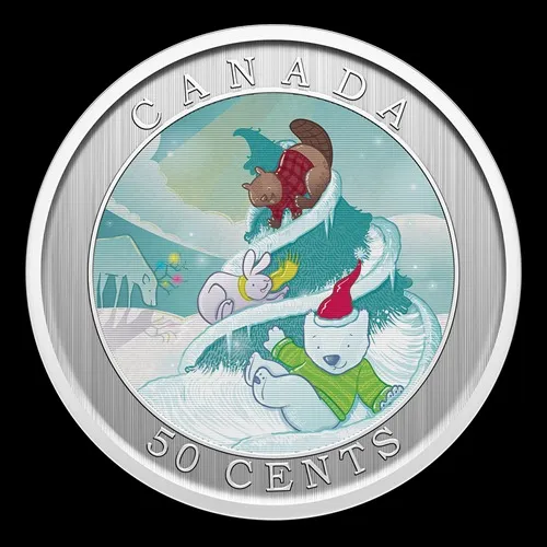 台湾之光！台裔陈思宁设计加拿大耶诞纪念币　北极熊还会俏皮的滑下树