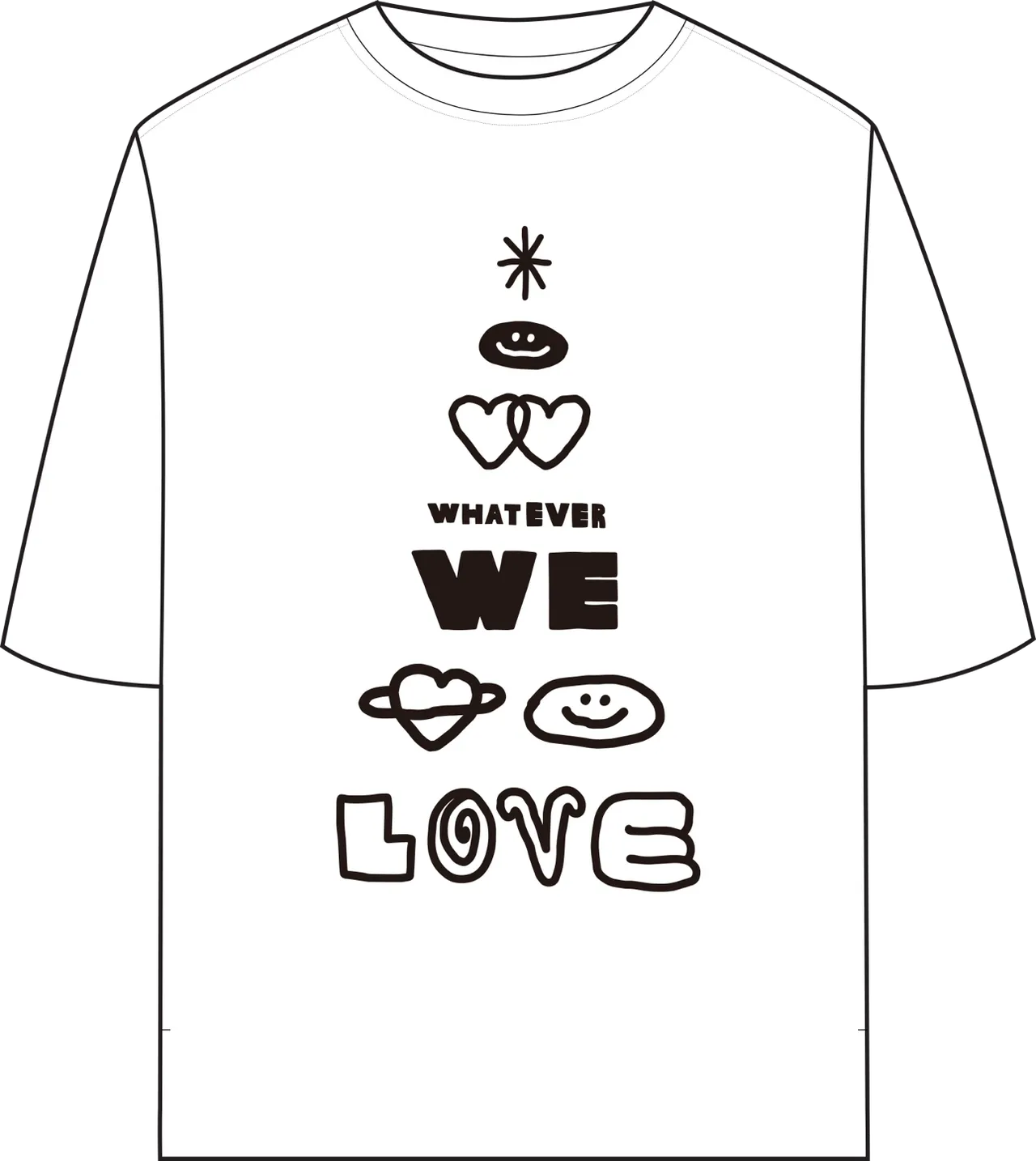 ooowl特別推出台灣獨家聖誕限定T恤，結合經典笑臉、塗鴉Logo與WHATEVER WE LOVE，堆疊出可愛的聖誕樹造型。品牌提供