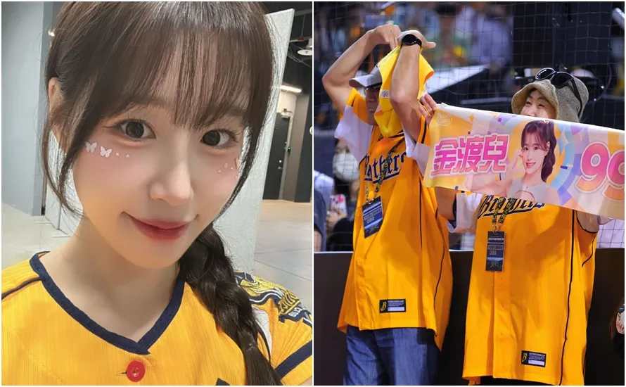 金渡儿分享父母来台帮她应援的照片。翻摄自金渡儿threads